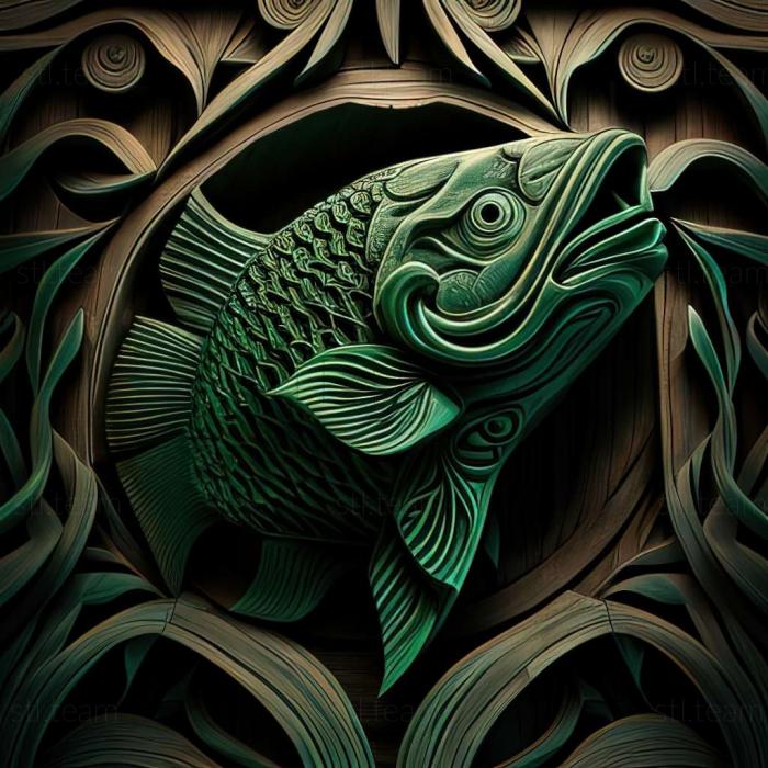 Animals Green swordsman fish